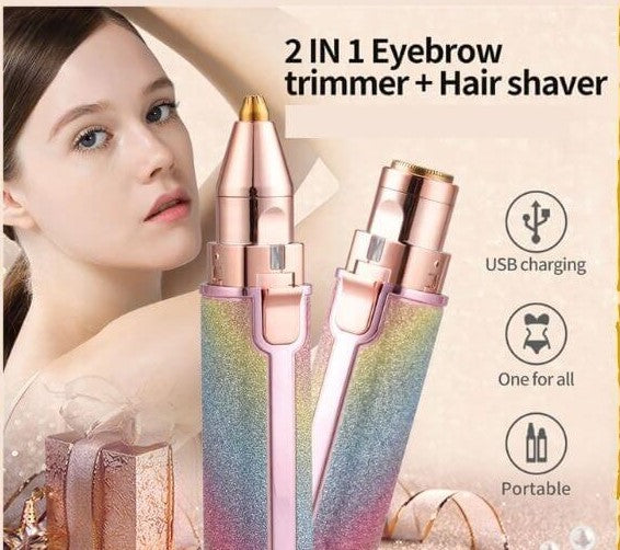 Rechargeable Eyebrow & Facial Hair Trimmer – Painless Precision Beauty Tool